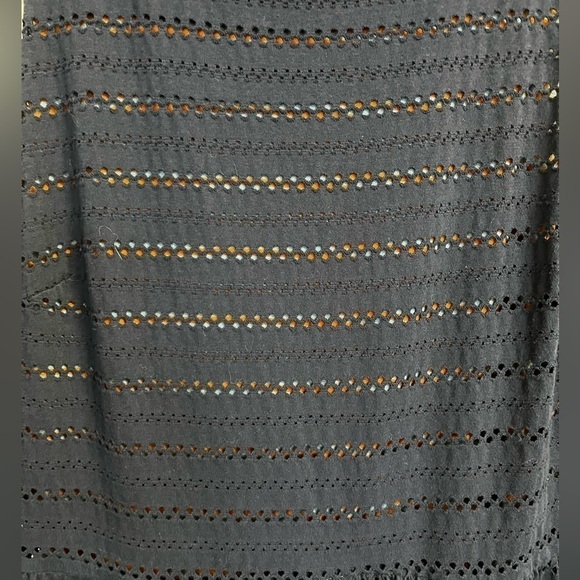 Maison Jules Navy Eyelet Sleeveless Dress Medium - Picture 10 of 13
